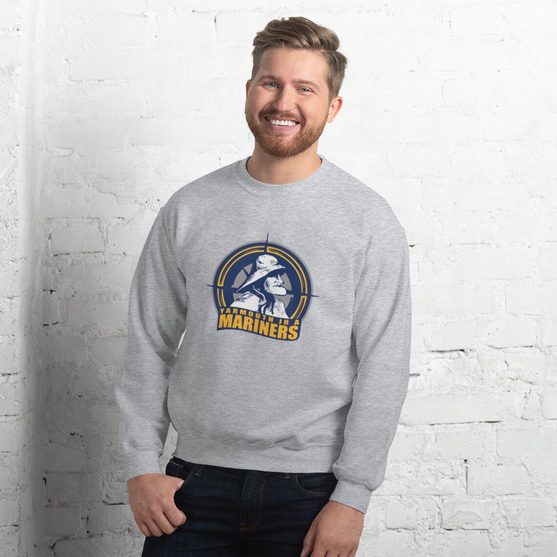 Yarmouth Mariners Vintage Hockey Logo Unisex Crew Neck Etsy