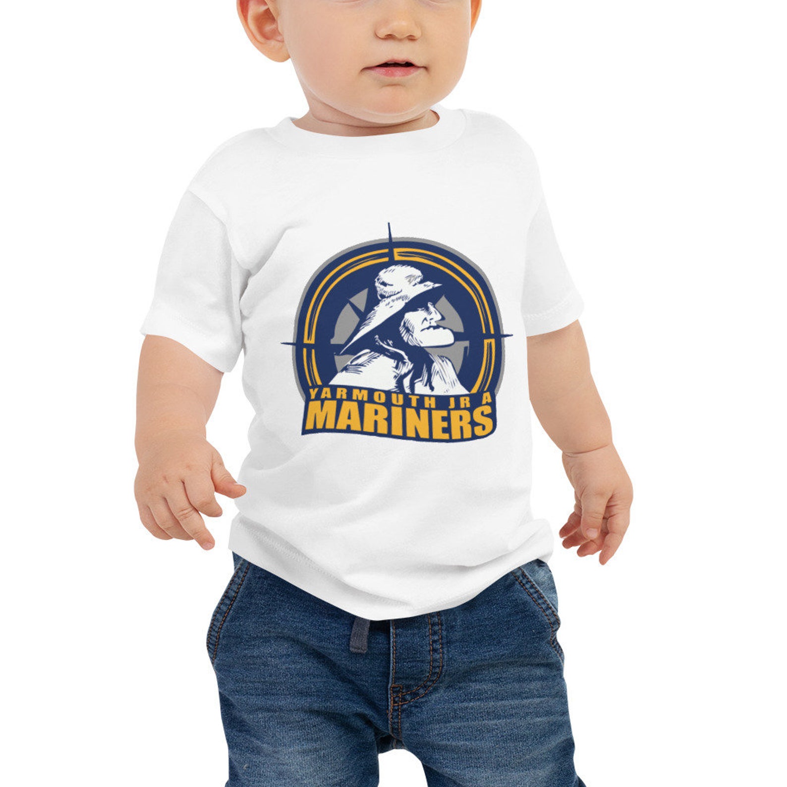 Yarmouth Mariners Vintage Hockey Logo Baby Jersey Short Sleeve Etsy