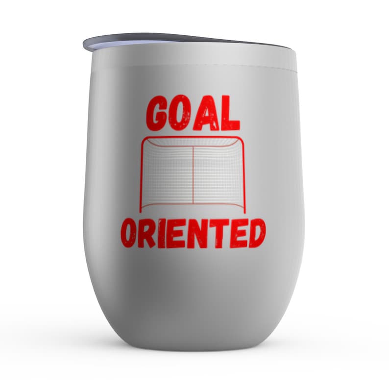 Goal Oriented Hockey Stemless Wine Tumbler
