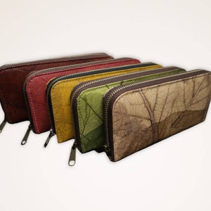 Cartera Real Leaf, Cartera de mujer de cuero Leaf, cartera de mujer, Cartera hecha a mano, cartera personalizada de mujer, Cartera para mamá