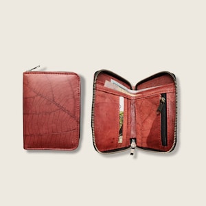 Cartera Real Leaf, Cartera de mujer de cuero hoja, cartera de mujer, Cartera hecha a mano, Cartera vegana, cartera hoja, cartera única, Cartera natural