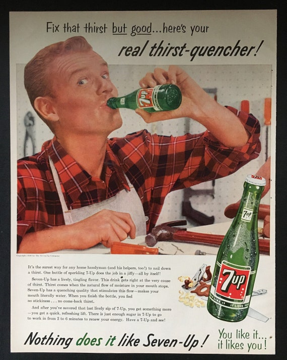 1956 Seven-up Soda Ad • 