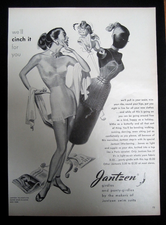 1947 JANTZEN 'jantzen Girl' Girdle BRA Magazine AD Print Pin-up Pete Hawley  Illustration Lady Mannequin Lingerie Corset Underwear Wall Art -  Canada