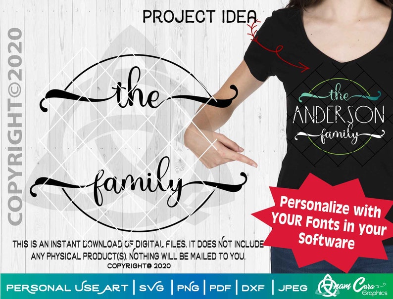 The___ Family Reunion Circle SVG Cut or Print DIY Art Open | Etsy