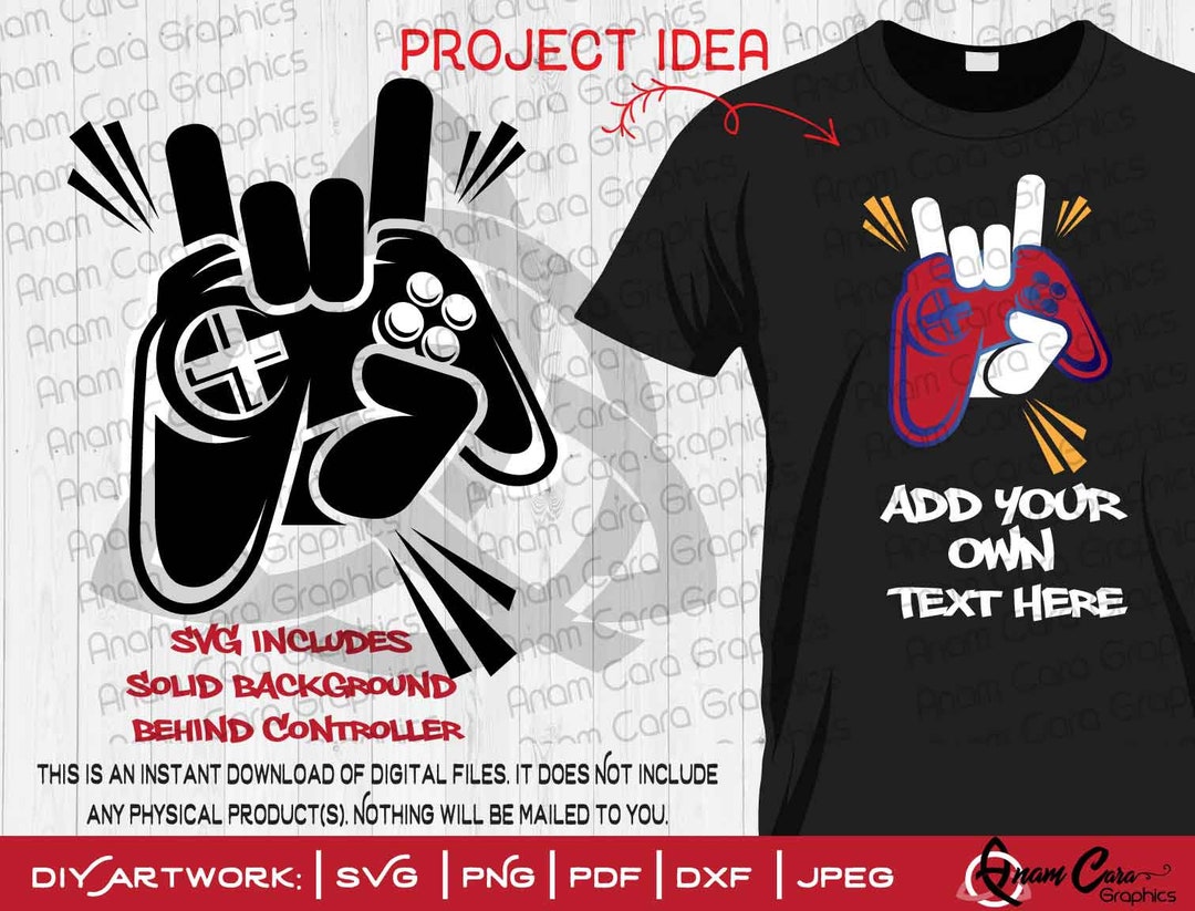 Gaming Controller Template Customize Your Own SVG Cut or Print DIY Art ...