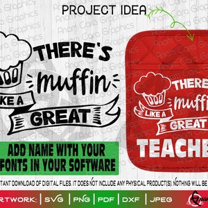 There's muffin Like a Great ____ SVG Cut or Print Diyart Template for ...