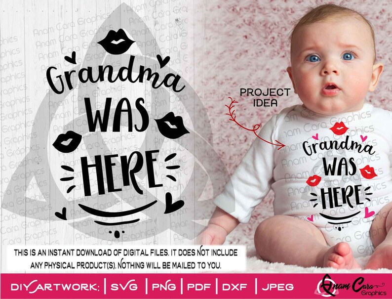 Download Grandma Was Here SVG Cut or Print DIYArt Baby Shower Gift ...