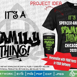 Es ist eine Familiensache |Schneiden oder Drucken Sie DIY Kunst SIE Ihre eigenen Worte hinzufügen| Familientreffen Vorlage Stammbaum 90er Jahre Hip Hop Fun Old School Ancestry