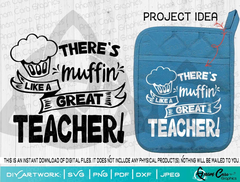 Download SVG There's muffin like a Great Teacher Cut | Etsy