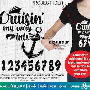 Cruisin' my way into ___ | Knippen of afdrukken DIYArt YOU Personaliseren Verjaardag Cruise Gezinsvakantie Schip Bootbemanning Genderneutraal Reisploeg SVG