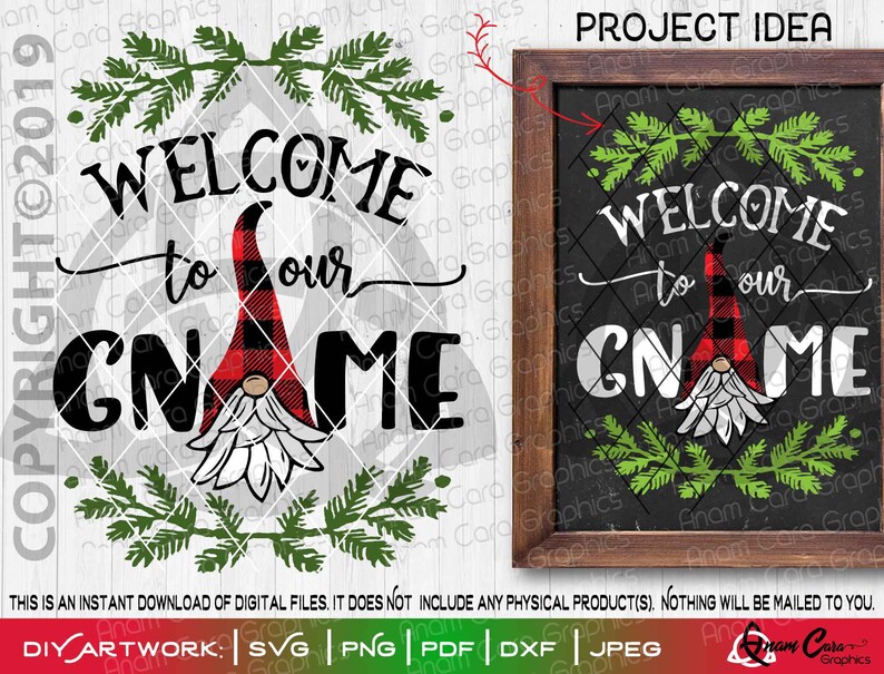 Download Welcome to our Gnome SVG Cut or Print DIYArt Cute Buffalo ...