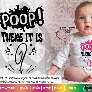 Poep! Daar is het | SVG knippen of afdrukken DIYArt | Babyshower cadeau onesie® genderneutraal grappig 90's lover old school hiphop retro fun rap