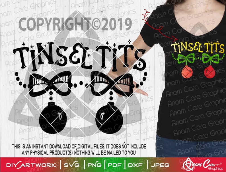 Download Tinsel Tits SVG Cut or Print DIY Art Funny Adult Raunchy ...