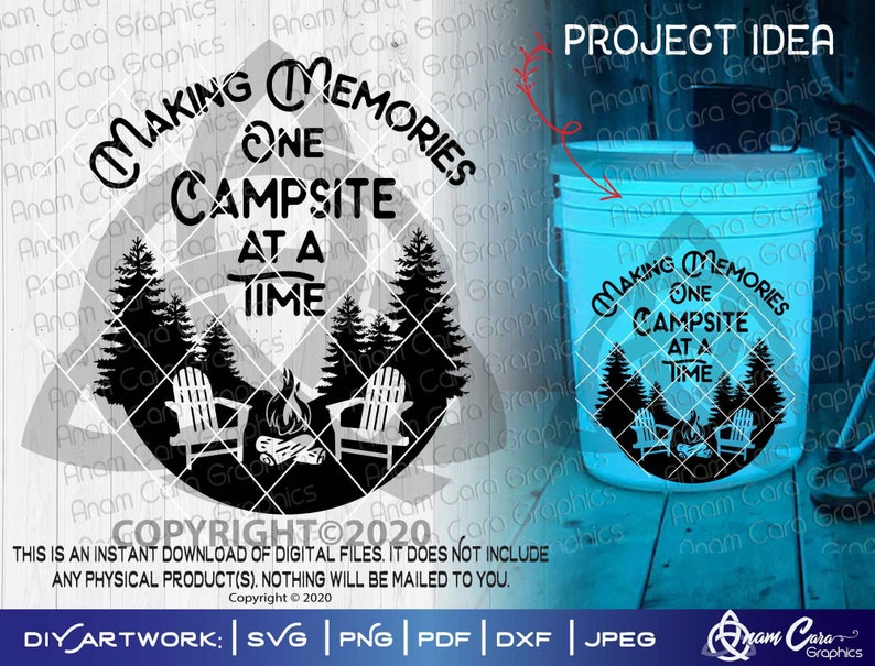 Download Making Memories One Campsite at a Time SVG Cut or Print | Etsy