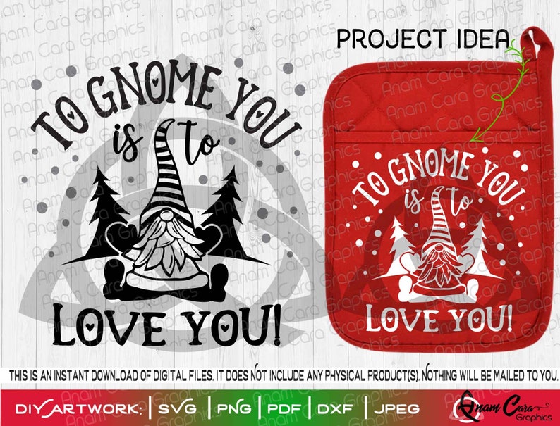 Download To Gnome you is to Love You SVG Cut or Print DIYArt Gnome ...
