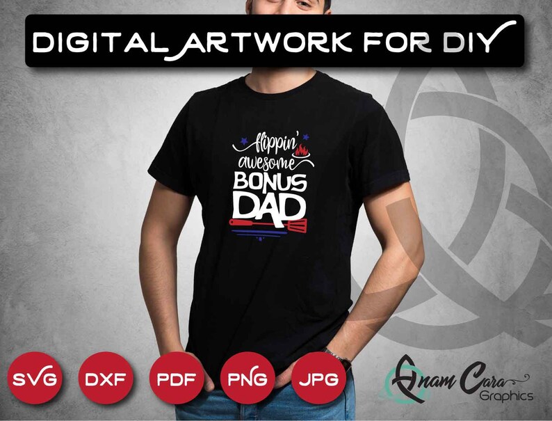 Download Flippin' Awesome Bonus Dad SVG Cut or Print Fun DIY Gift ...