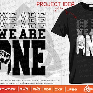 We Are One | Knippen of afdrukken DIY-kunst | United Family Reunion Roots Run Deep Tree vuistkracht Black History United Love In this Together Crisis