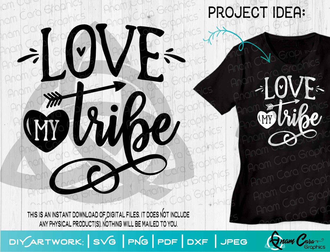 Download Love my Tribe SVG Cut or Print DIY Art Growing Mom Teacher ...