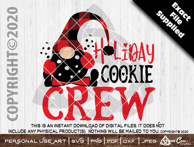 Download Holiday Cookie Crew Gnome SVG Cut or Print DIYArt Cute | Etsy
