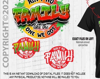 Ain't No Family Like the One We Got Circle - 3 Designs included | Print or Cut DIYArt Family Reunion Tree 90s Rap Hip Hop Fun Old School