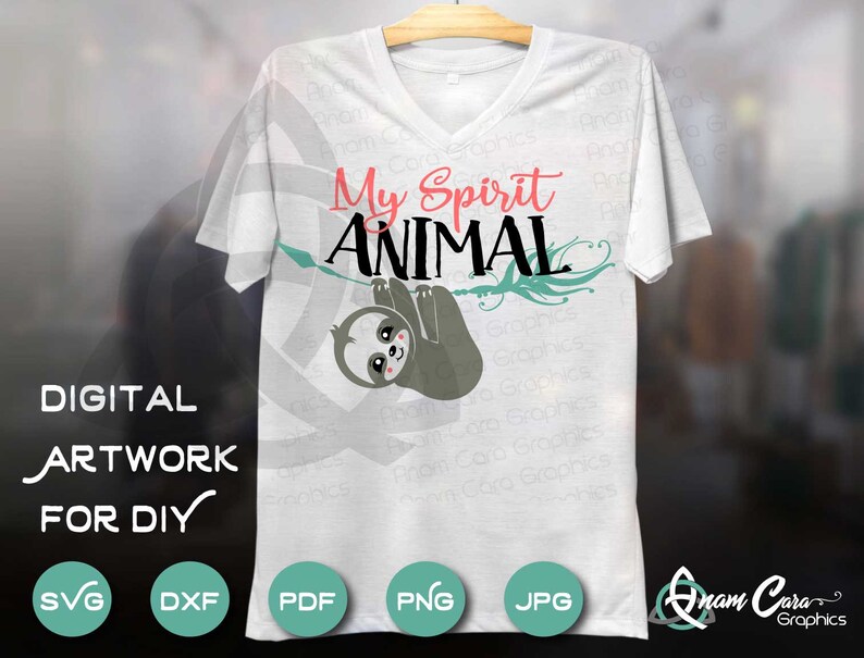 Download My Spirit Animal l Sloth Multi Layered SVG Cut File or ...