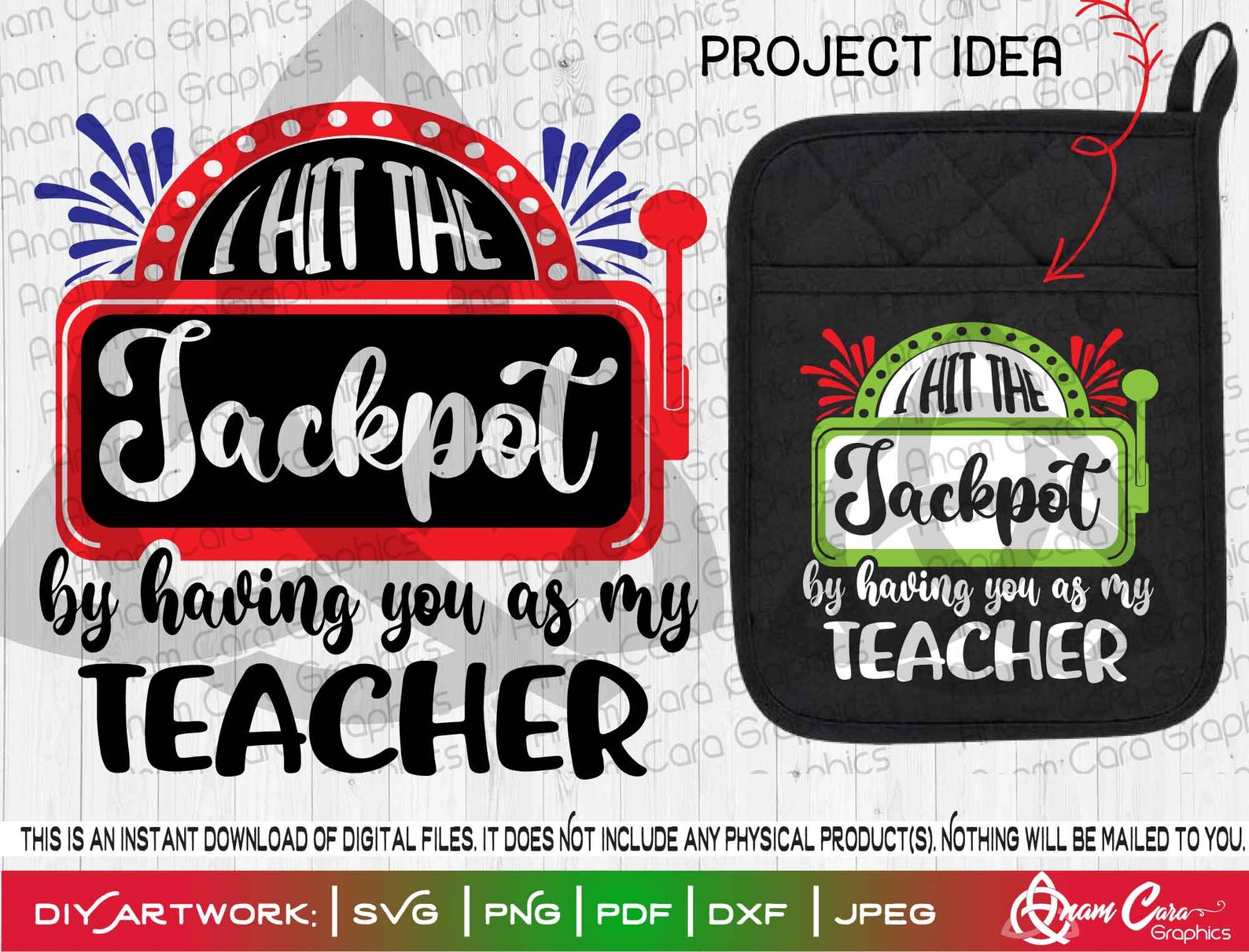 I Hit the Jackpot by Having you as my Teacher Cut or Print | Etsy