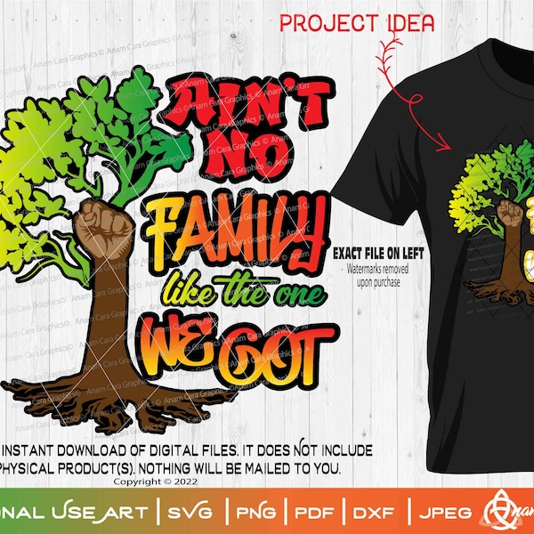 Ain't No Family Like the One We Got - Family Tree | Cut or Print DIYArt  Family Reunion Tree 90s Rap Hip Hop Fun Old School Ancestry