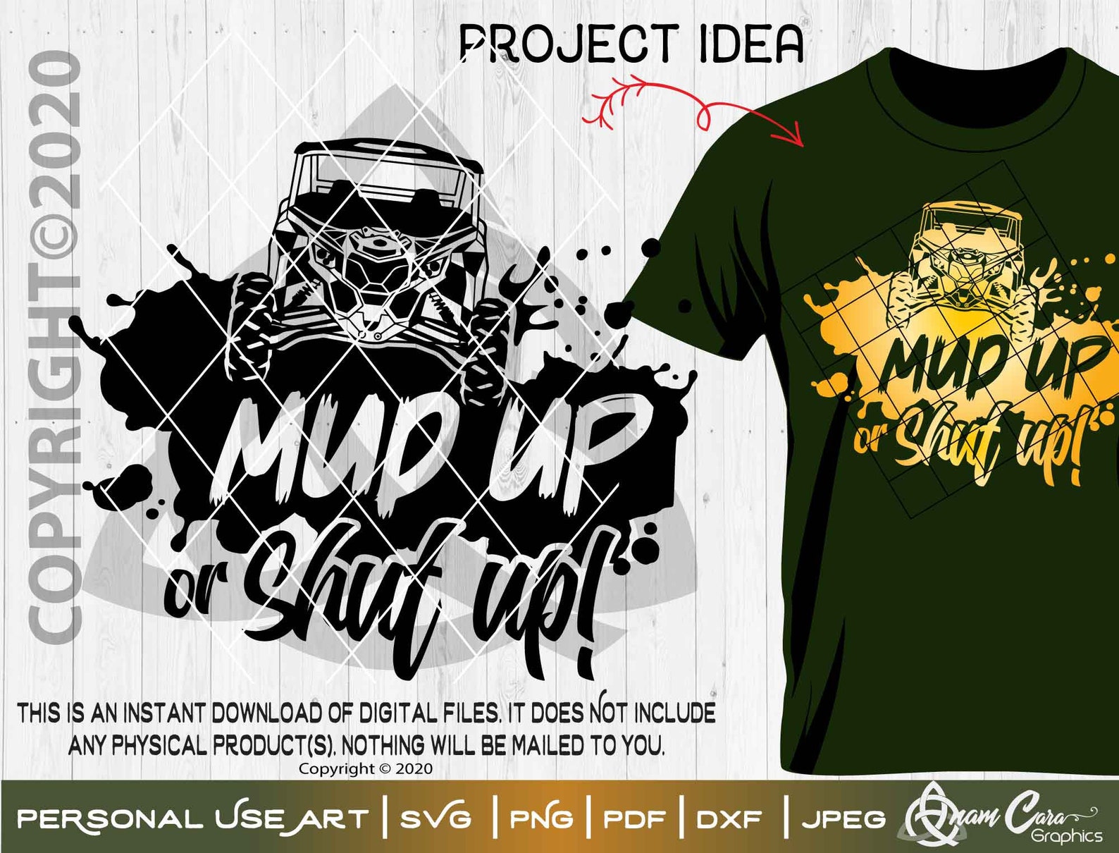 Mud Up Or Shut Up Embroidery