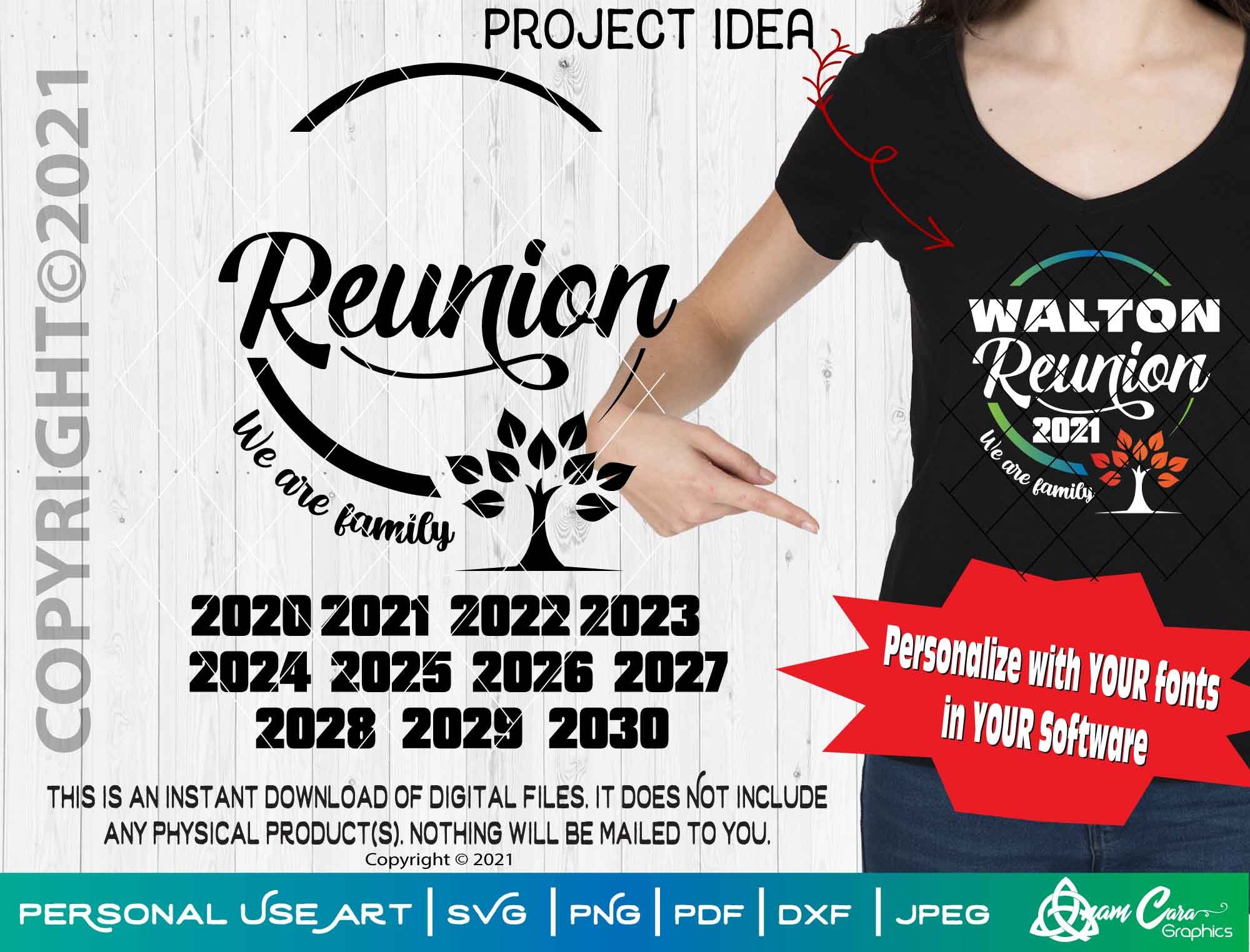 We are Family Reunion Cricle w Tree 2020 2021 2022 2023 Etsy