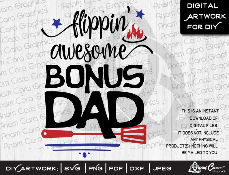 Download Flippin' Awesome Bonus Dad SVG Cut or Print Fun DIY Gift ...