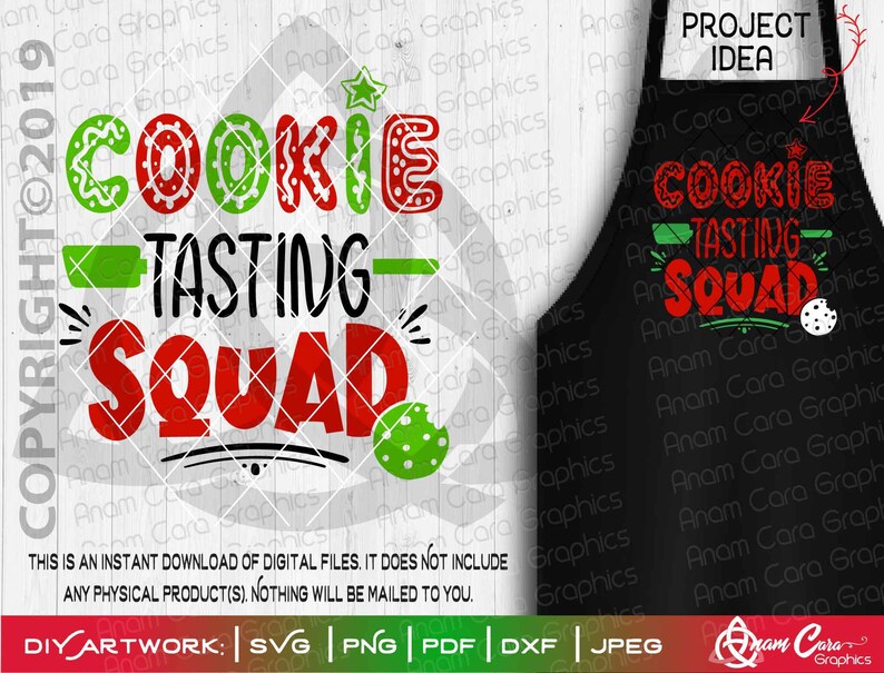 Download Cookie Tasting Squad SVG Cut or Print DIY Art Holiday | Etsy