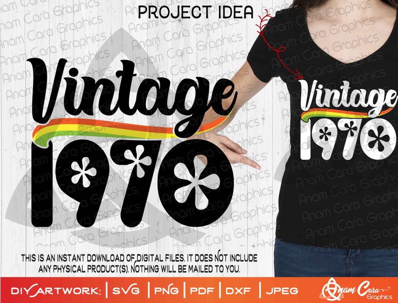 Vintage 1970 Cut or Print DIYArt 50th Fiftieth Fifty ...