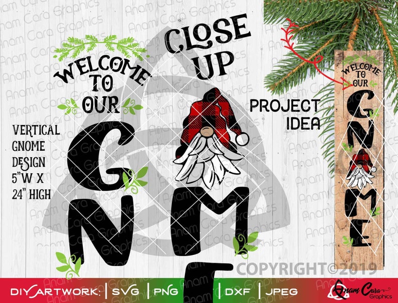 Download Welcome to our Gnome SVG Cut or Print DIYArt Cute Gnome | Etsy