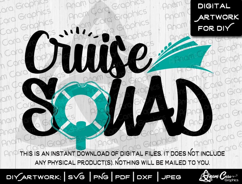 Download SVG Cruise Squad Cut File or Print DIY Art Family Vacation | Etsy