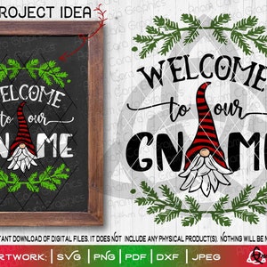 Download Welcome to our Gnome SVG Cut or Print DIYArt Cute Gnome | Etsy