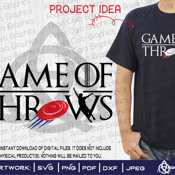 Game of Throws Frisbee | SVG Cut or Print Fun DIY Art Frisbee Disc Golf Throw Ultimate Frisbee Disc Golf Stupid Tree League Club Team Squad