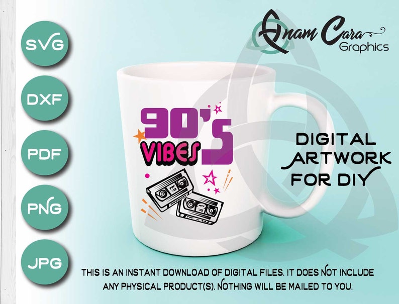 Download SVG 90's Vibes DIYArt Retro Cassette Player Old School | Etsy