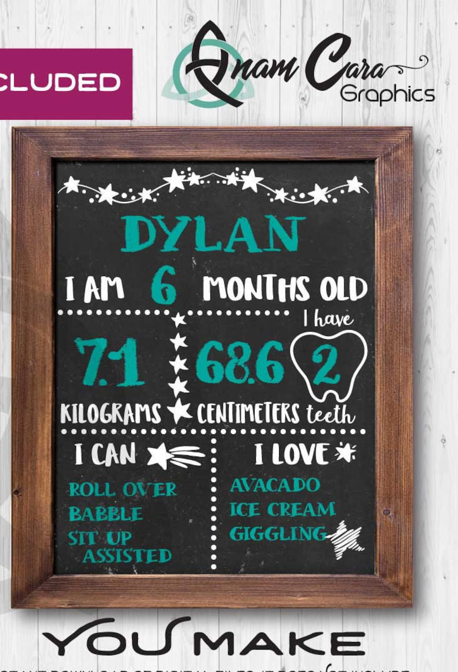 Download Baby Milestone DIY Artwork SVG Cut or print Gender Neutral ...