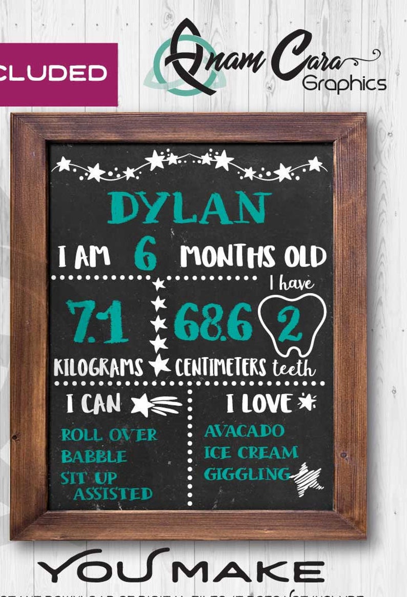 Download Baby Milestone DIY Artwork SVG Cut or print Gender Neutral ...