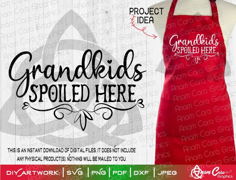 Grandkids Spoiled Here SVG Cut or Print DIYArt Awesome | Etsy