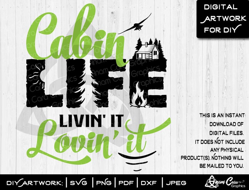 Download Cabin Life Livin' It Lovin' It SVG Cut or Print | Etsy