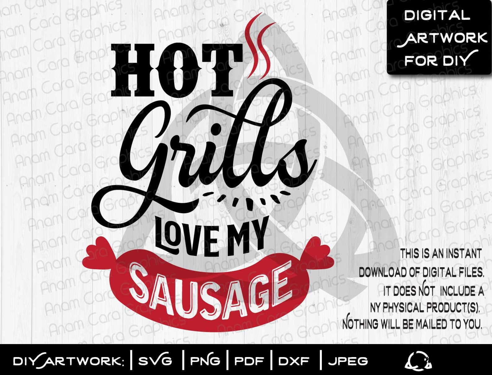Hot Grills Love My Sausage SVG Cut or Print Funny Raunchy Etsy