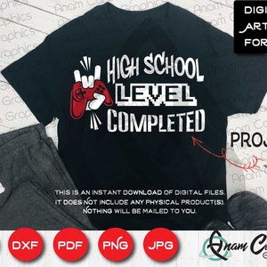 Middle School Level Completed Svg Cut Or Print Diy Art 8th Etsy