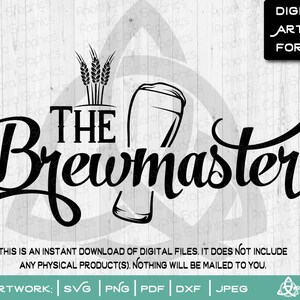 The Brewmaster SVG Cut/print Digital Art Home Brewery Brew Beer Lager ...
