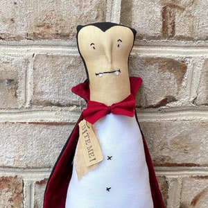Primitive Vampire, Halloween Decor Farmhouse Vampire, Vampire Aesthetic, Halloween Shelf Sitters, Fall Tier Tray Decor, Gothic Birthday Gift