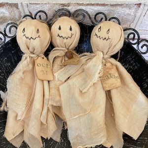 Ghost Bowl Fillers, Primitive Ghosts, Ghost Ornament, Primitive Halloween Decor, Spooky Halloween Decor, Halloween Birthday Gift For Mom