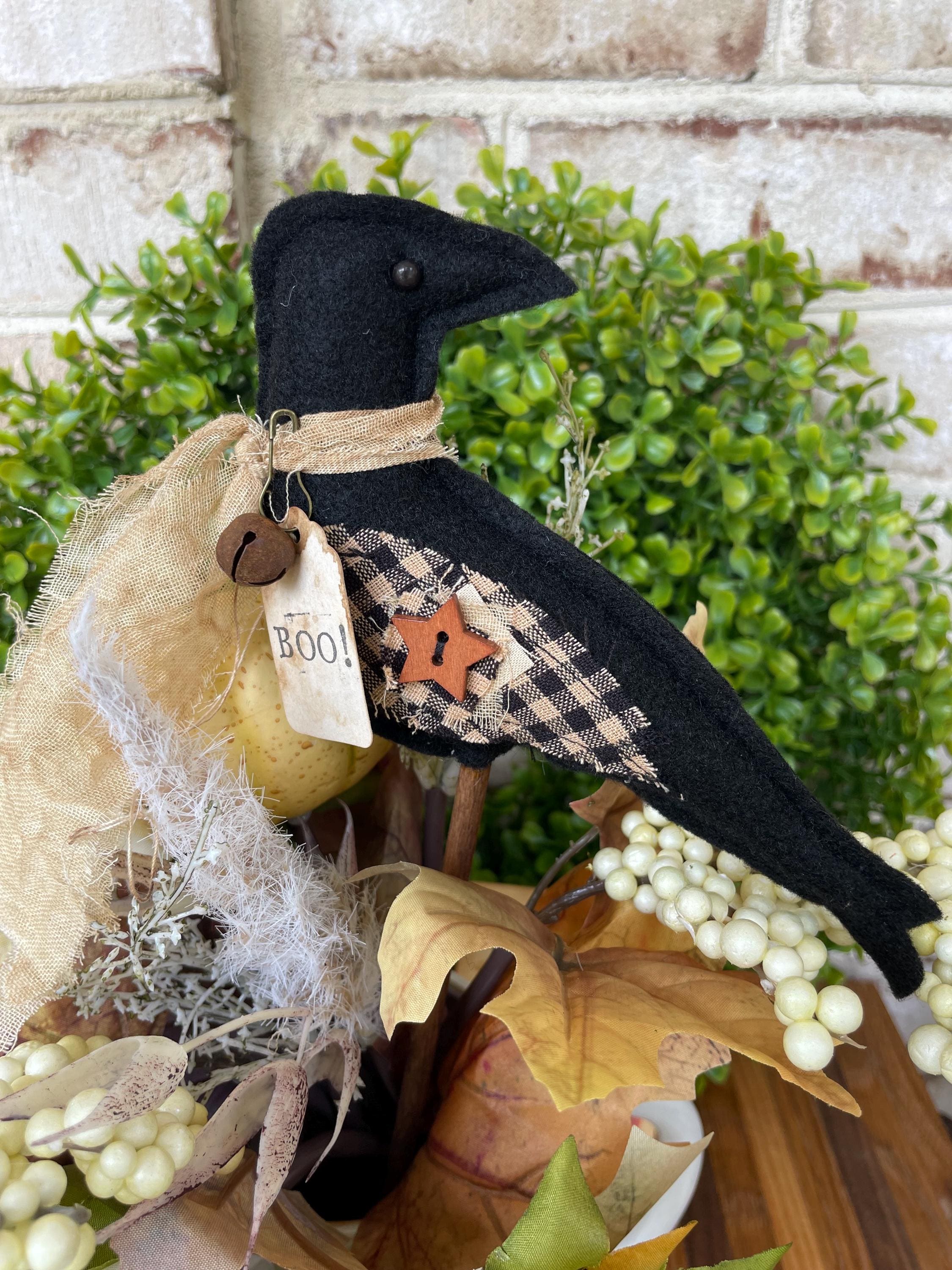 Crows on Sticks, Primitive Crows, Primitive Crow Decor, Fabric Crows ...