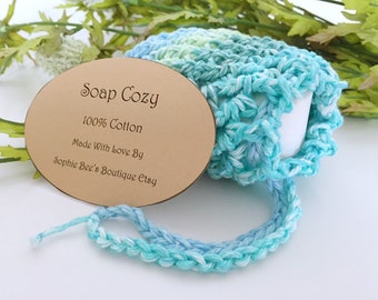 Soap Saver Bag, Soap Saver Crochet, Soap Holder Bag, Soap Pouch, Exfoliating Bath Cloth, Wedding Shower Favors, Mothers Day Gift For Grandma