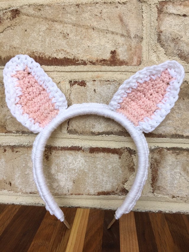 Piper K Pink Checkered Headband with Bunny Accents Piper K Pink Bunny Gingham Headband – Bag It Up Boutique main image 2