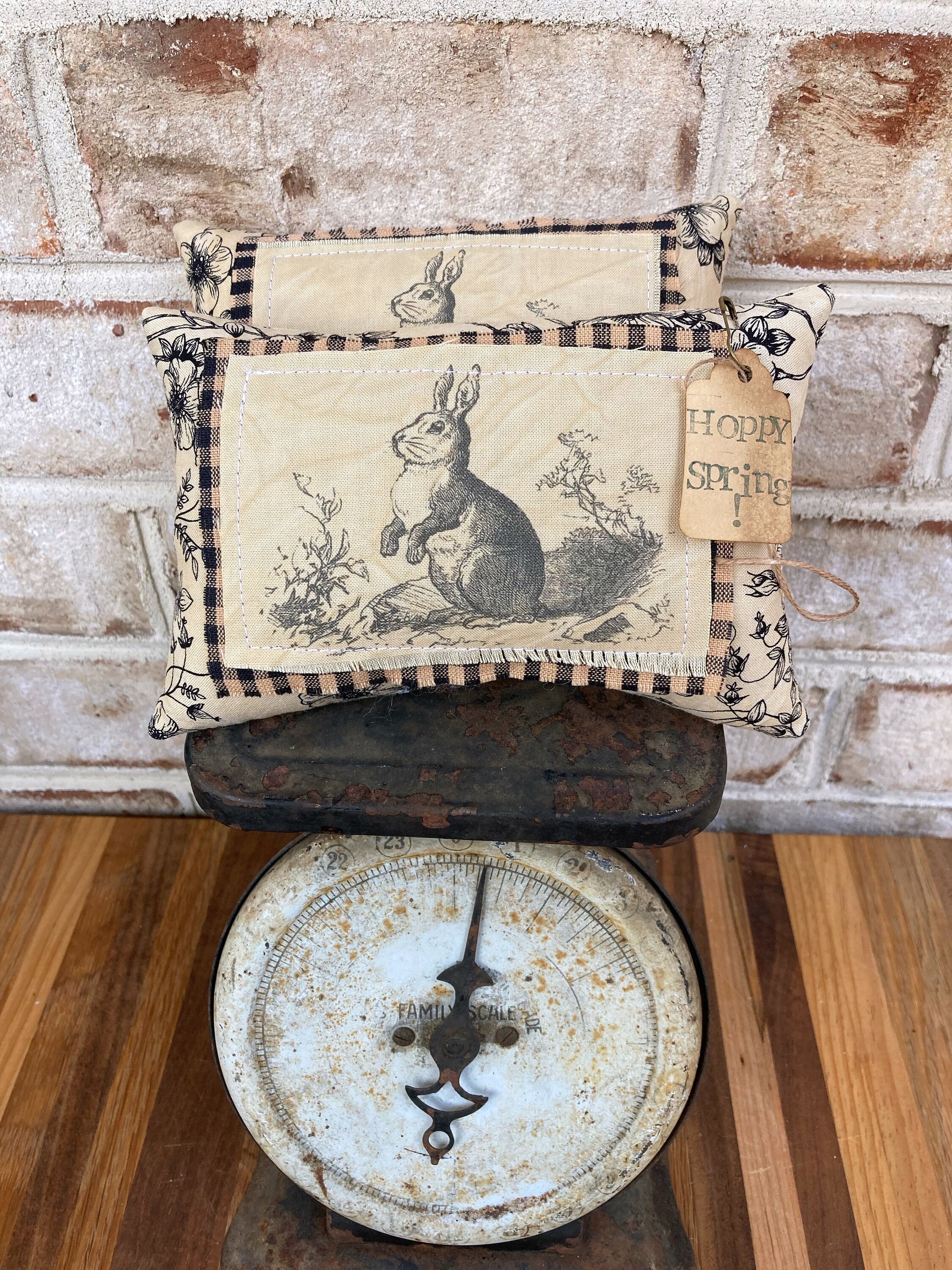 Bunny Bowl Fillers, Easter Rabbit Decor, Black and White Easter Decor